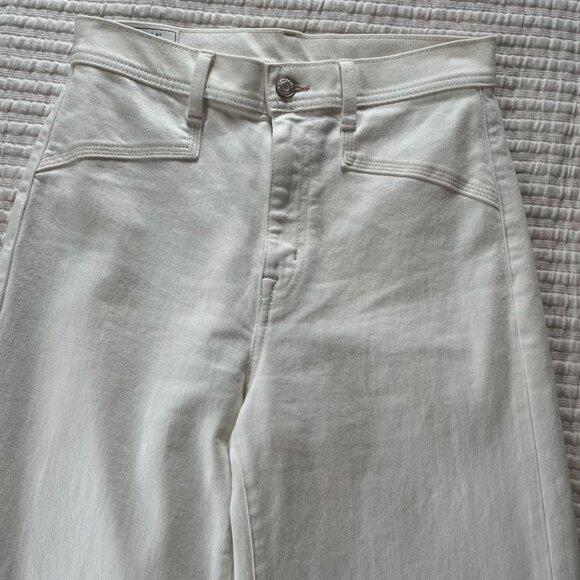 GAP - Wide Leg Sky High White Flared Jeans - 27S - Picture 1 of 13